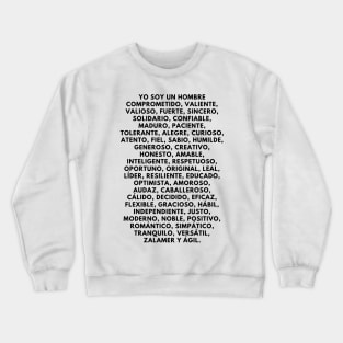 I am a man: 50 positive affirmations Crewneck Sweatshirt